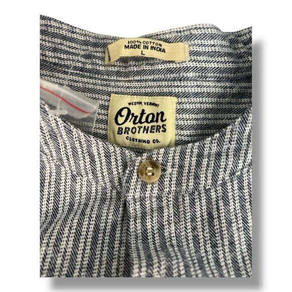 Orton Brothers 100% Cotton Striped Pullover Top Size Large - Picture 4 of 5